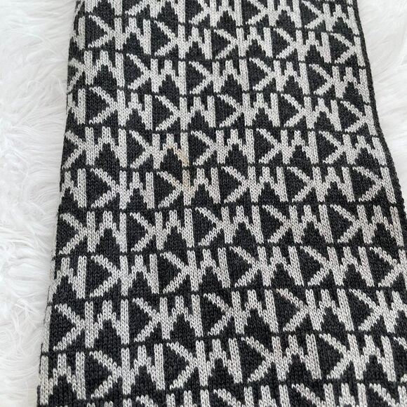 Women Michael Michael Kors Logo Scarf in Gray One Size - Picture 7 of 7